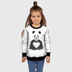 Свитшот детский Love panda, цвет: 3D-черный — фото 2