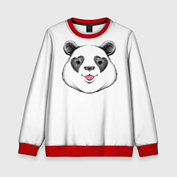 Свитшот детский Влюблённый панда, цвет: 3D-красный