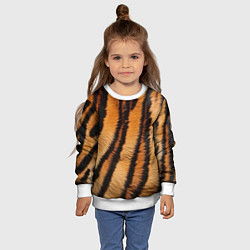 Свитшот детский Тигровая шкура, цвет: 3D-белый — фото 2