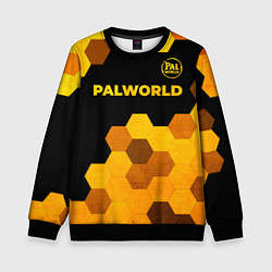 Свитшот детский Palworld - gold gradient посередине, цвет: 3D-черный