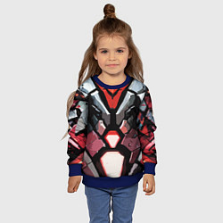 Свитшот детский Красная броня киберпанк, цвет: 3D-синий — фото 2