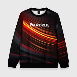 Свитшот детский Palworld logo black orange, цвет: 3D-черный