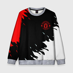 Свитшот детский Manchester United flame fc, цвет: 3D-меланж