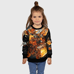 Свитшот детский Янтарный взрыв, цвет: 3D-черный — фото 2