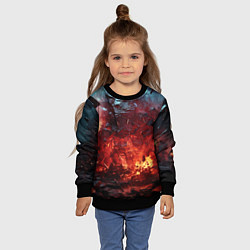 Свитшот детский Абстрактный взрыв, цвет: 3D-черный — фото 2