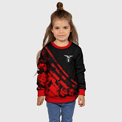 Свитшот детский Lazio sport grunge, цвет: 3D-красный — фото 2