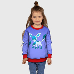 Свитшот детский Glaceon Pokemon, цвет: 3D-красный — фото 2