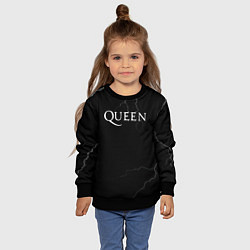 Свитшот детский Queen квин король, цвет: 3D-черный — фото 2