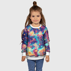 Свитшот детский Космические яркие узоры, цвет: 3D-белый — фото 2