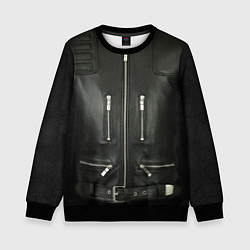 Свитшот детский Terminator first - leather jacket, цвет: 3D-черный