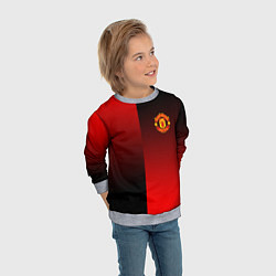 Свитшот детский Манчестер Юнайтед градиент спорт, цвет: 3D-меланж — фото 2