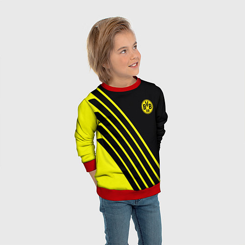 Детский свитшот Borussia sport line uniform / 3D-Красный – фото 3