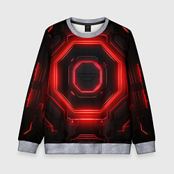 Свитшот детский Nvidia style black and red neon, цвет: 3D-меланж