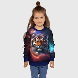 Свитшот детский Космический лев, цвет: 3D-синий — фото 2