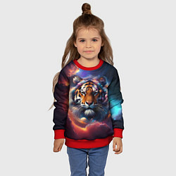 Свитшот детский Космический лев, цвет: 3D-красный — фото 2