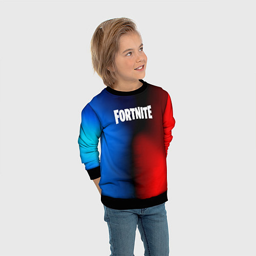 Детский свитшот Fortnite game gradient / 3D-Черный – фото 3
