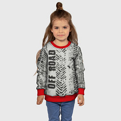 Свитшот детский Бездорожье - следы, цвет: 3D-красный — фото 2