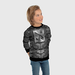 Свитшот детский Dota - metal texture, цвет: 3D-черный — фото 2