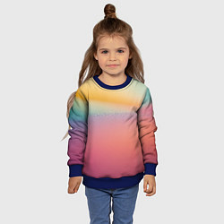 Свитшот детский Радужные переходы градиент, цвет: 3D-синий — фото 2