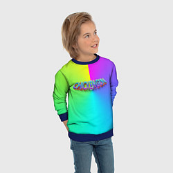 Свитшот детский Палитра чикен ган, цвет: 3D-синий — фото 2