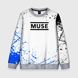 Свитшот детский MUSE рок стиль краски, цвет: 3D-меланж