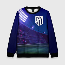 Свитшот детский Atletico Madrid ночное поле, цвет: 3D-черный