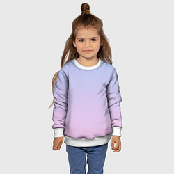 Свитшот детский Градиент лавандовый, цвет: 3D-белый — фото 2