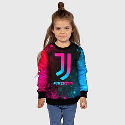 Свитшот детский Juventus - neon gradient, цвет: 3D-черный — фото 2