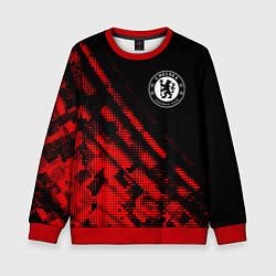 Свитшот детский Chelsea sport grunge, цвет: 3D-красный