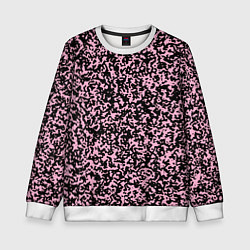 Детский свитшот Чёрно-розовый пятнистый