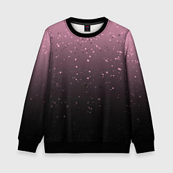Детский свитшот Градиент тёмный розовый брызги