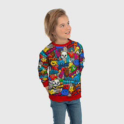 Свитшот детский Dream love party, цвет: 3D-красный — фото 2
