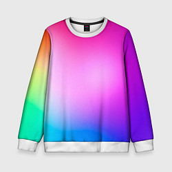 Свитшот детский Colorful gradient, цвет: 3D-белый