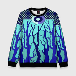 Свитшот детский Turquoise abstraction, цвет: 3D-черный