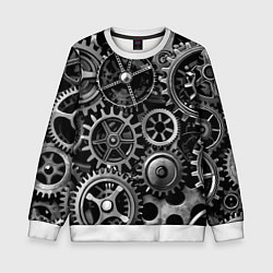 Детский свитшот Стимпанк стальные механизмы паттерн