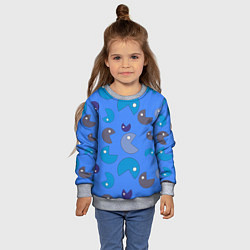 Свитшот детский Кусака ПакМан паттерн, цвет: 3D-меланж — фото 2
