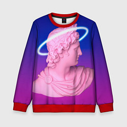 Свитшот детский Vaporwave neon, цвет: 3D-красный