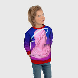 Свитшот детский Vaporwave neon, цвет: 3D-красный — фото 2