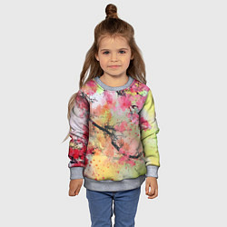 Свитшот детский Japan sakura, цвет: 3D-меланж — фото 2