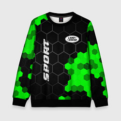 Детский свитшот Land Rover green sport hexagon