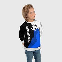 Свитшот детский Мерседес - синяя униформа, цвет: 3D-белый — фото 2