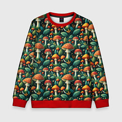 Детский свитшот Дикие грибы лесные мухоморы
