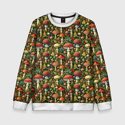 Детский свитшот Дикие грибы лесные мухоморы