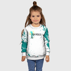 Свитшот детский Final fantasy неон, цвет: 3D-белый — фото 2