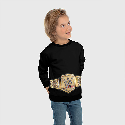 Детский свитшот Неоспоримый чемпион Вселенной WWE / 3D-Черный – фото 3