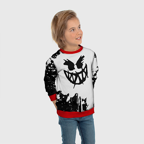 Детский свитшот Pyrokinesis Левый Баттл / 3D-Красный – фото 3
