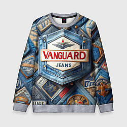 Свитшот детский Vanguard denim patchwork - ai art, цвет: 3D-меланж