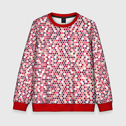 Детский свитшот Паттерн соты розовый
