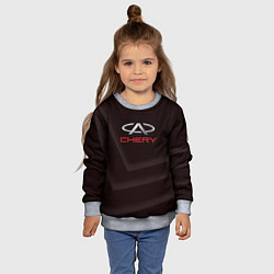 Свитшот детский Cherry - logo, цвет: 3D-меланж — фото 2