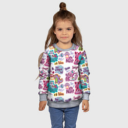 Свитшот детский Have a magical day color, цвет: 3D-меланж — фото 2